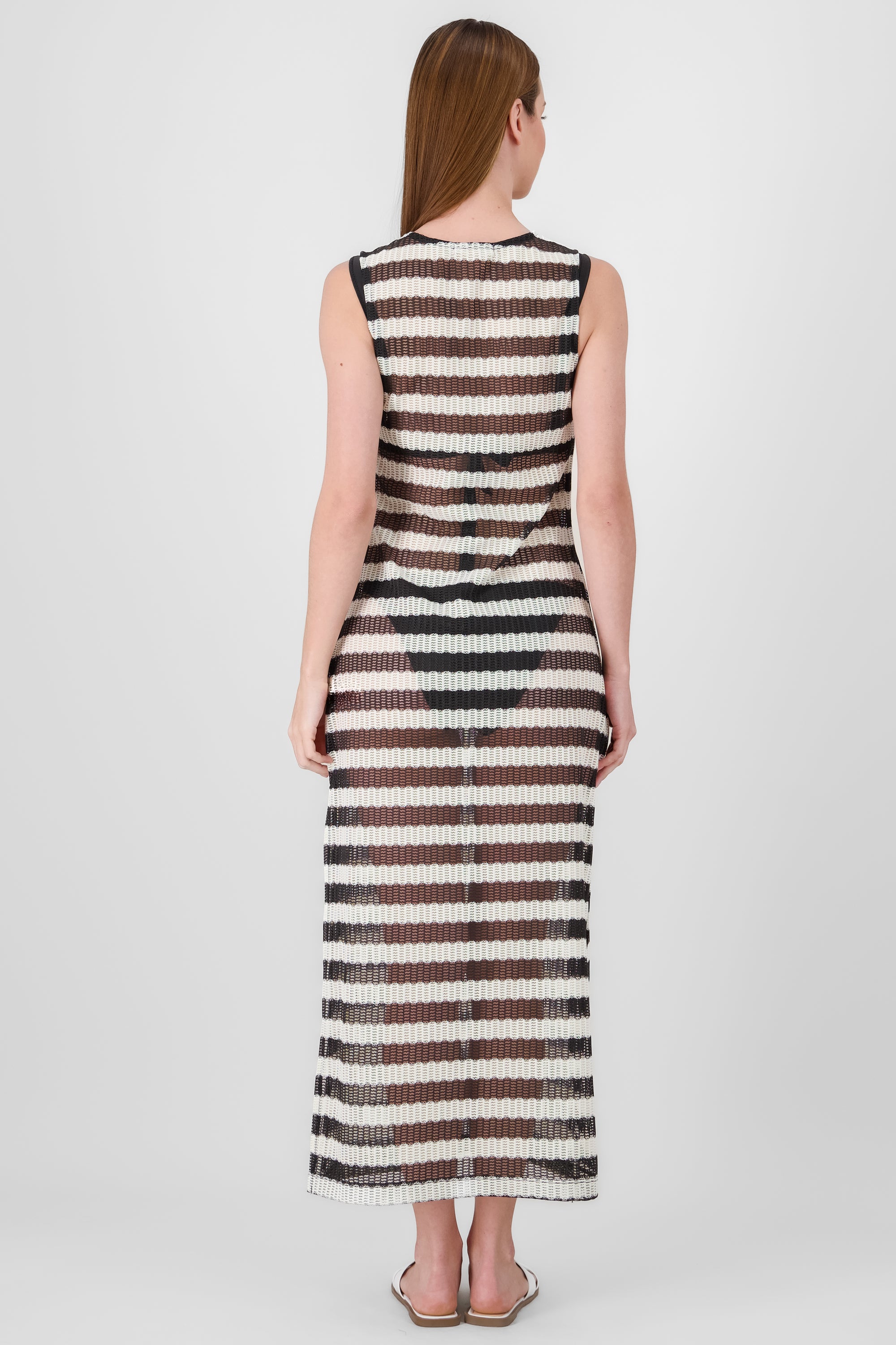 Light Striped Maxi Dress BLACK COMBO