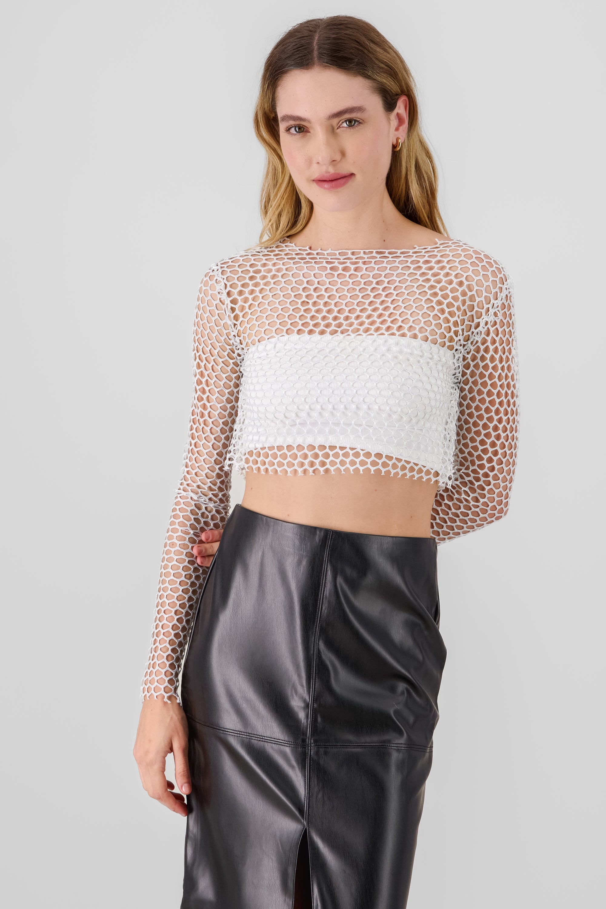 Ribbed Crop Top WHITE