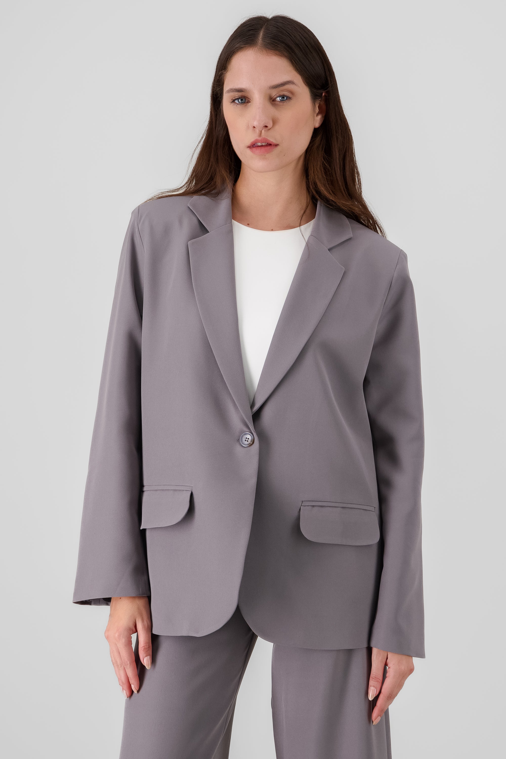 oversized blazer gray front 2