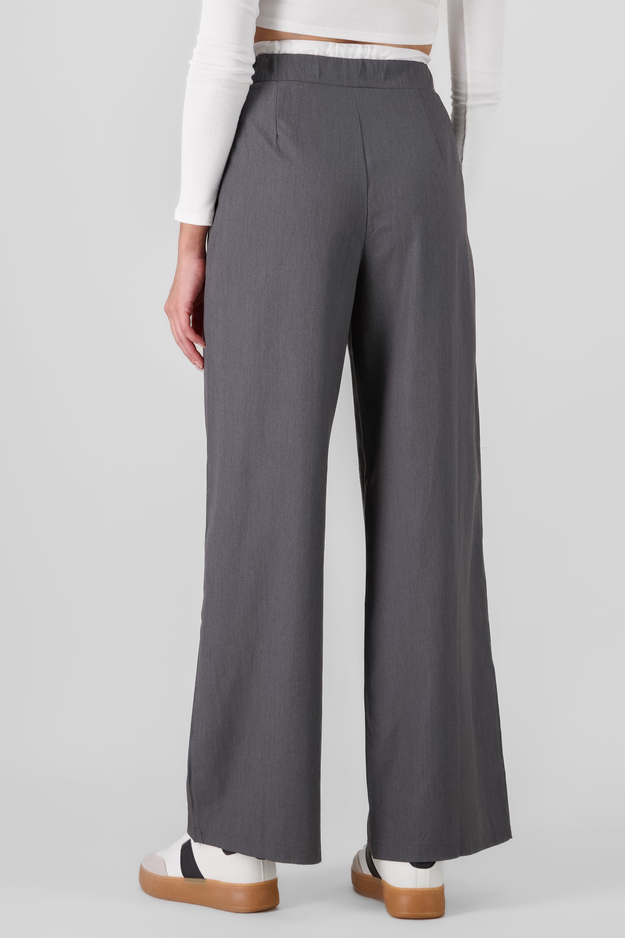 Waistband Detail Pants GRAY