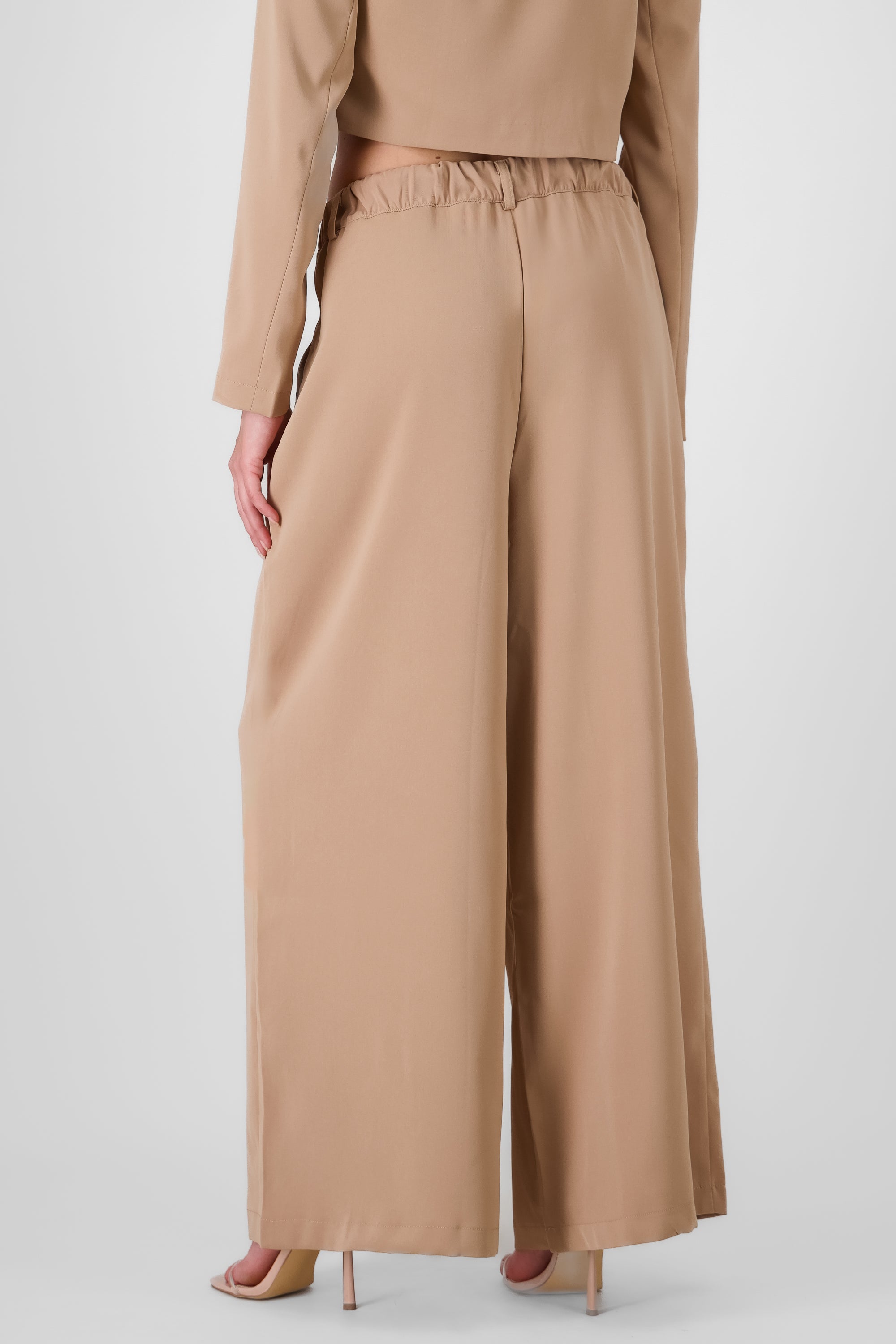 Solid Wide Leg Pants CAMEL